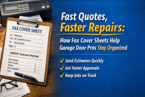 Fast Quotes Faster Repairs How Fax Cover Sheets Help Garage Door Pros Stay Organized